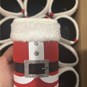 Festive Santa Suit Holiday Drink Sleeves